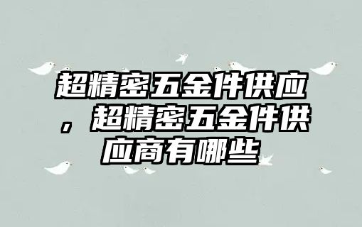 超精密五金件供應(yīng)，超精密五金件供應(yīng)商有哪些