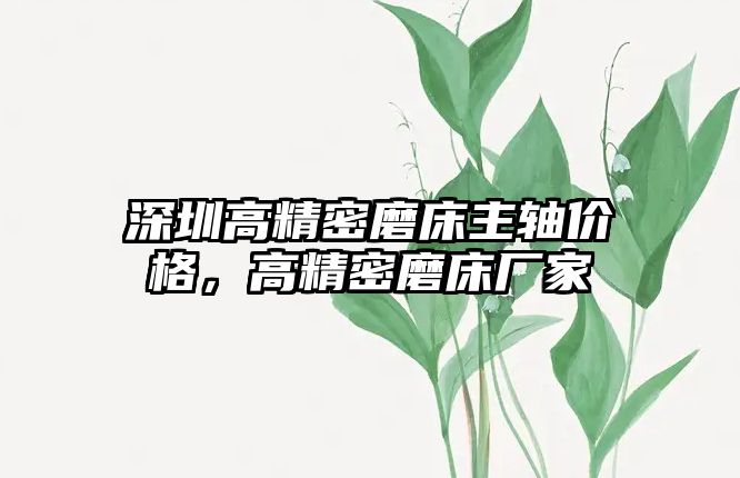 深圳高精密磨床主軸價(jià)格，高精密磨床廠家