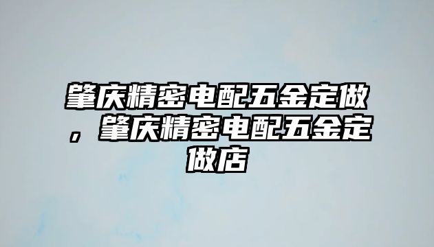 肇慶精密電配五金定做，肇慶精密電配五金定做店