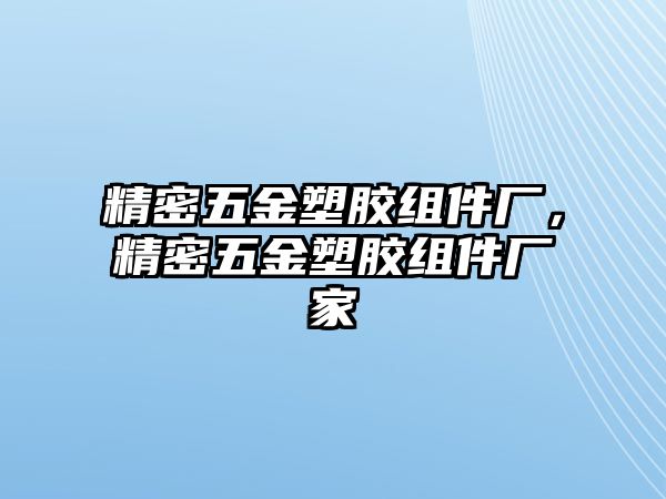 精密五金塑膠組件廠，精密五金塑膠組件廠家