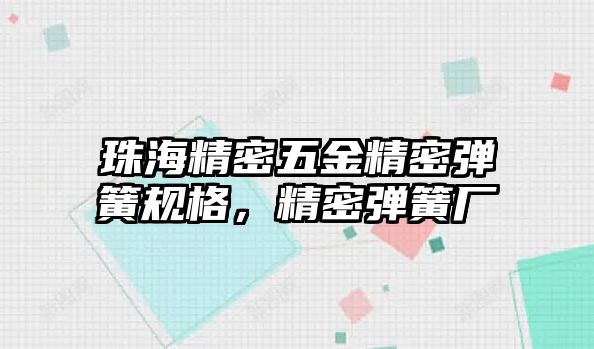 珠海精密五金精密彈簧規(guī)格，精密彈簧廠