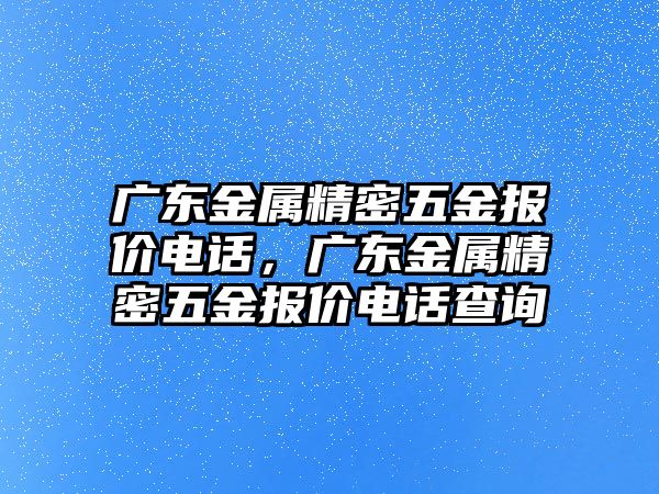 廣東金屬精密五金報價電話，廣東金屬精密五金報價電話查詢