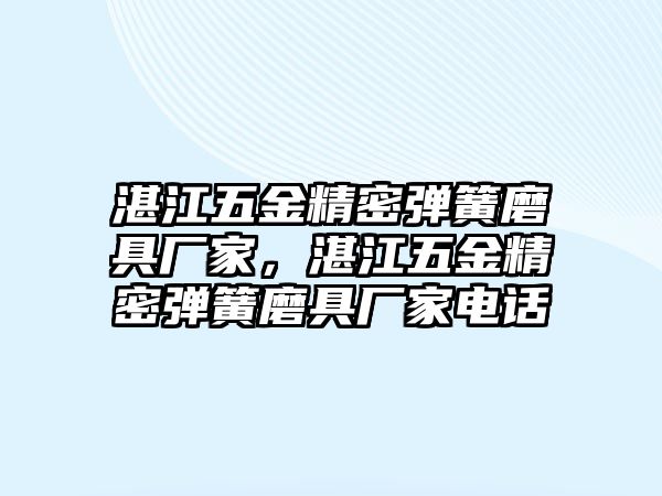 湛江五金精密彈簧磨具廠家，湛江五金精密彈簧磨具廠家電話