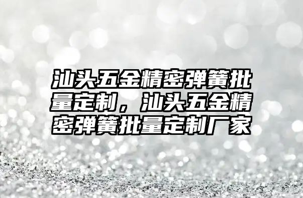 汕頭五金精密彈簧批量定制，汕頭五金精密彈簧批量定制廠家