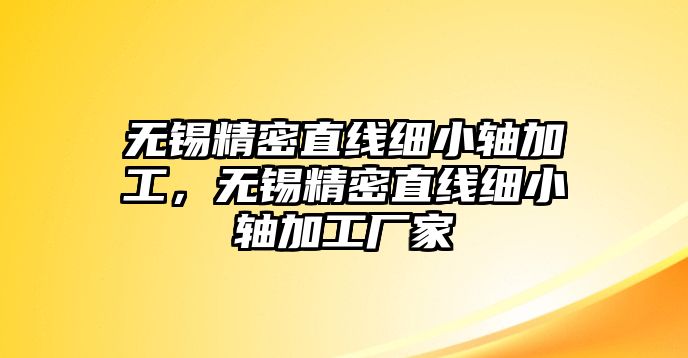 無錫精密直線細(xì)小軸加工，無錫精密直線細(xì)小軸加工廠家