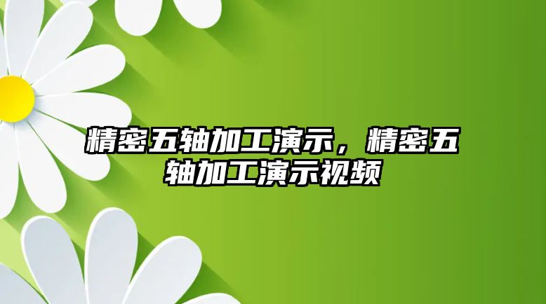 精密五軸加工演示，精密五軸加工演示視頻