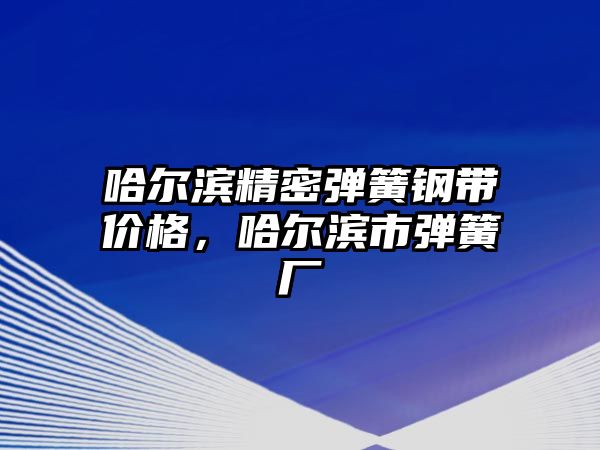 哈爾濱精密彈簧鋼帶價格，哈爾濱市彈簧廠