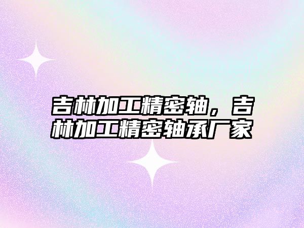 吉林加工精密軸，吉林加工精密軸承廠家