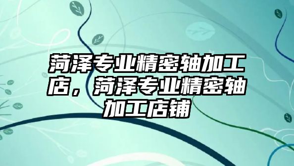 菏澤專業(yè)精密軸加工店，菏澤專業(yè)精密軸加工店鋪