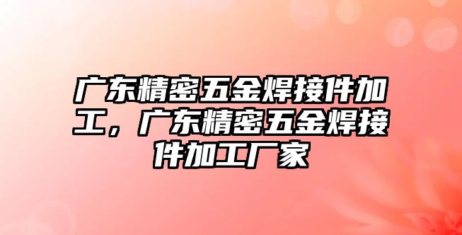 廣東精密五金焊接件加工，廣東精密五金焊接件加工廠家