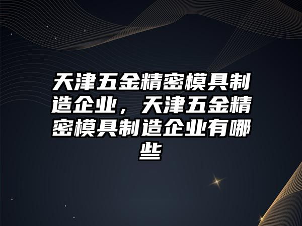 天津五金精密模具制造企業(yè)，天津五金精密模具制造企業(yè)有哪些