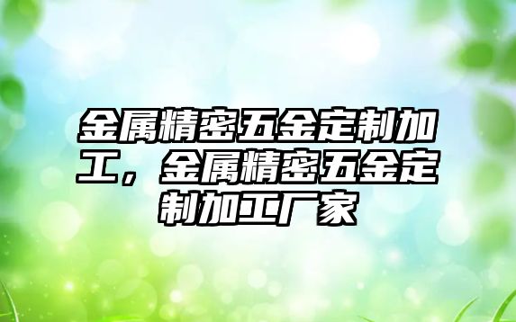 金屬精密五金定制加工，金屬精密五金定制加工廠家