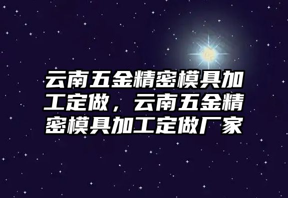 云南五金精密模具加工定做，云南五金精密模具加工定做廠家