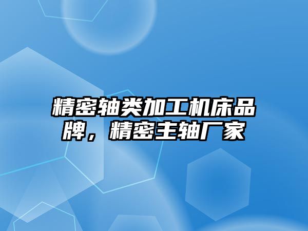 精密軸類加工機床品牌，精密主軸廠家