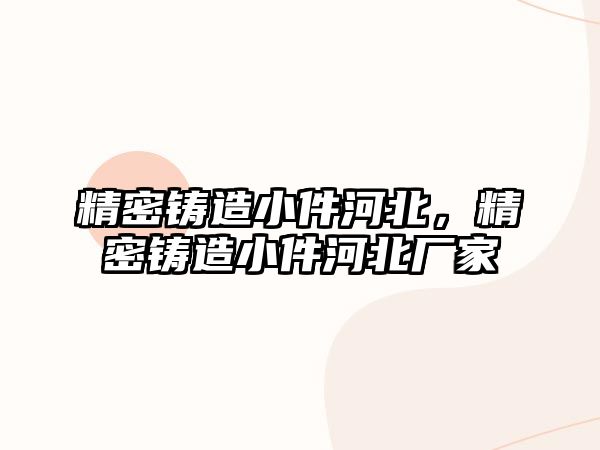 精密鑄造小件河北，精密鑄造小件河北廠家