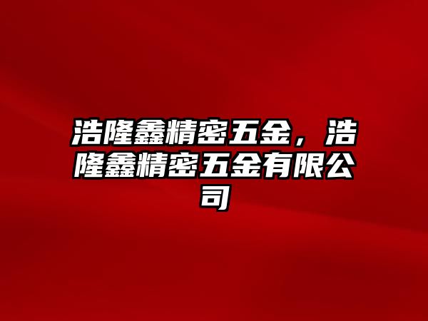 浩隆鑫精密五金，浩隆鑫精密五金有限公司