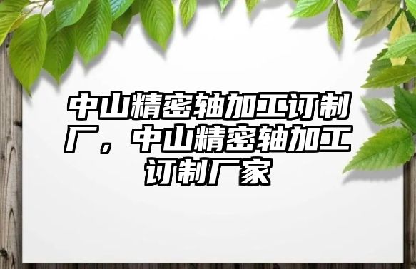 中山精密軸加工訂制廠，中山精密軸加工訂制廠家