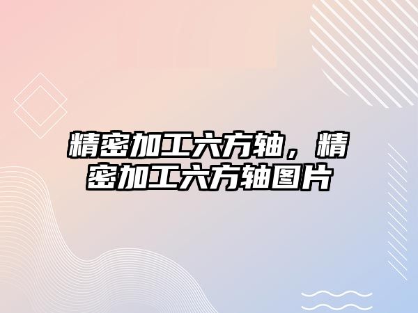 精密加工六方軸，精密加工六方軸圖片