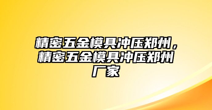 精密五金模具沖壓鄭州，精密五金模具沖壓鄭州廠家