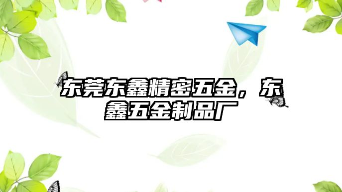 東莞東鑫精密五金，東鑫五金制品廠