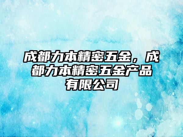 成都力本精密五金，成都力本精密五金產(chǎn)品有限公司