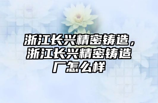 浙江長(zhǎng)興精密鑄造，浙江長(zhǎng)興精密鑄造廠怎么樣