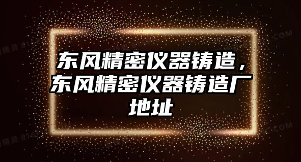 東風(fēng)精密儀器鑄造，東風(fēng)精密儀器鑄造廠地址