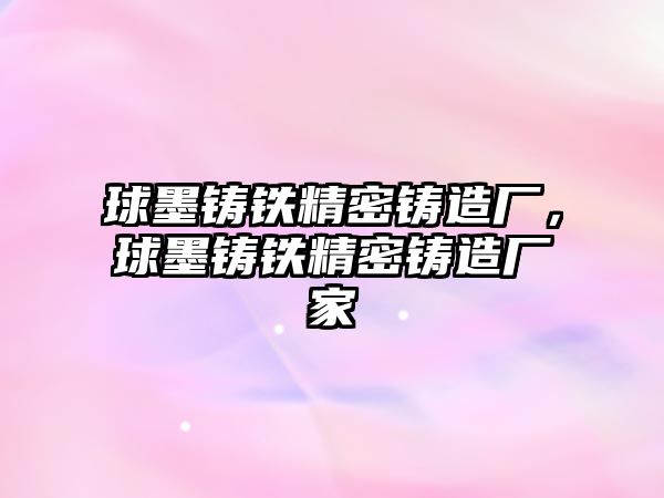 球墨鑄鐵精密鑄造廠，球墨鑄鐵精密鑄造廠家