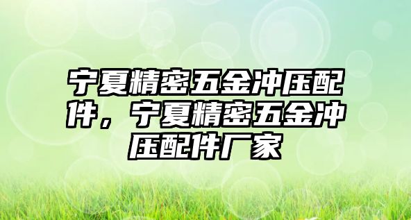 寧夏精密五金沖壓配件，寧夏精密五金沖壓配件廠家