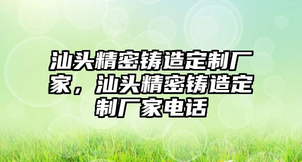 汕頭精密鑄造定制廠家，汕頭精密鑄造定制廠家電話