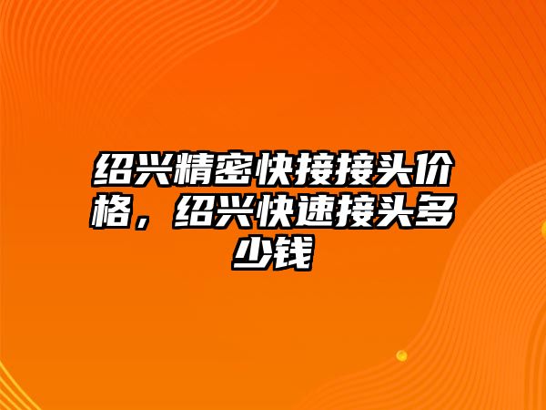 紹興精密快接接頭價格，紹興快速接頭多少錢