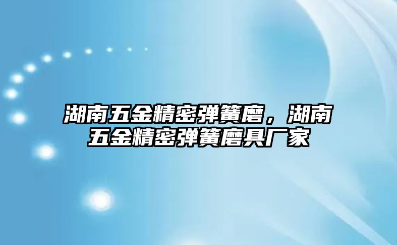 湖南五金精密彈簧磨，湖南五金精密彈簧磨具廠家