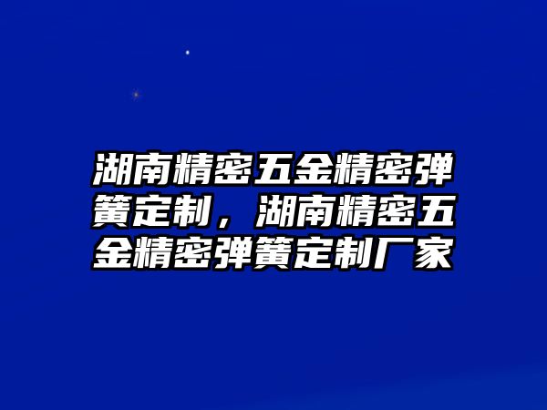 湖南精密五金精密彈簧定制，湖南精密五金精密彈簧定制廠家