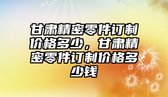 甘肅精密零件訂制價格多少，甘肅精密零件訂制價格多少錢