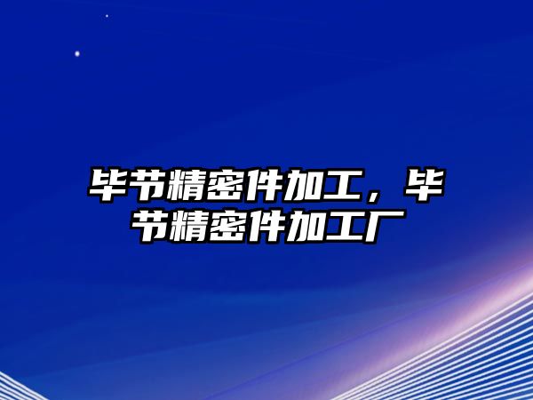 畢節(jié)精密件加工，畢節(jié)精密件加工廠