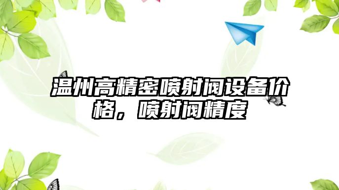 溫州高精密噴射閥設(shè)備價(jià)格，噴射閥精度