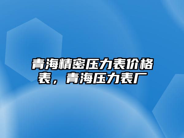 青海精密壓力表價格表，青海壓力表廠