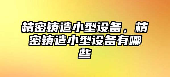 精密鑄造小型設(shè)備，精密鑄造小型設(shè)備有哪些