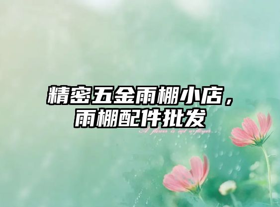 精密五金雨棚小店，雨棚配件批發(fā)