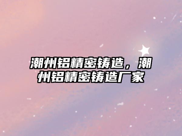 潮州鋁精密鑄造，潮州鋁精密鑄造廠家