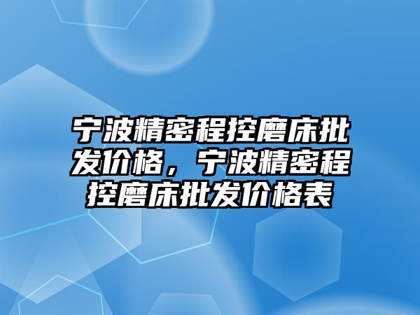 寧波精密程控磨床批發(fā)價(jià)格，寧波精密程控磨床批發(fā)價(jià)格表