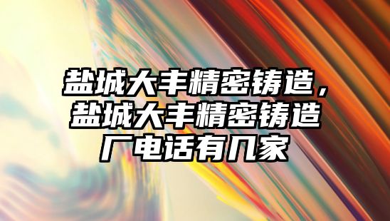 鹽城大豐精密鑄造，鹽城大豐精密鑄造廠電話有幾家