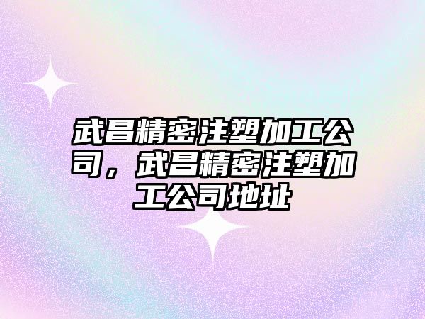 武昌精密注塑加工公司，武昌精密注塑加工公司地址