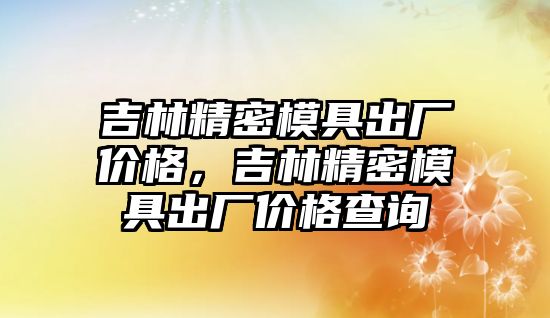 吉林精密模具出廠價格，吉林精密模具出廠價格查詢