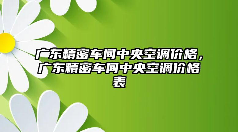 廣東精密車間中央空調(diào)價(jià)格，廣東精密車間中央空調(diào)價(jià)格表