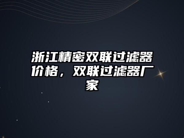 浙江精密雙聯(lián)過(guò)濾器價(jià)格，雙聯(lián)過(guò)濾器廠家