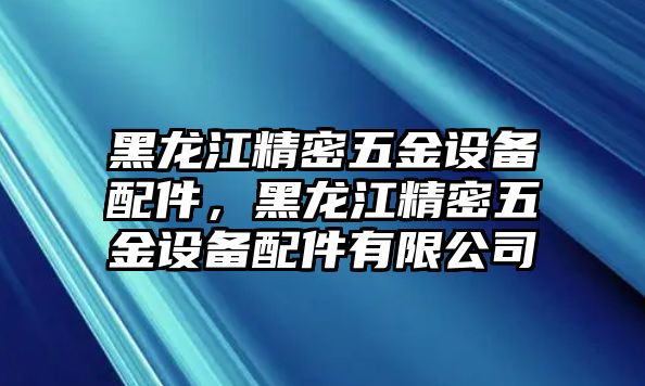 黑龍江精密五金設(shè)備配件，黑龍江精密五金設(shè)備配件有限公司