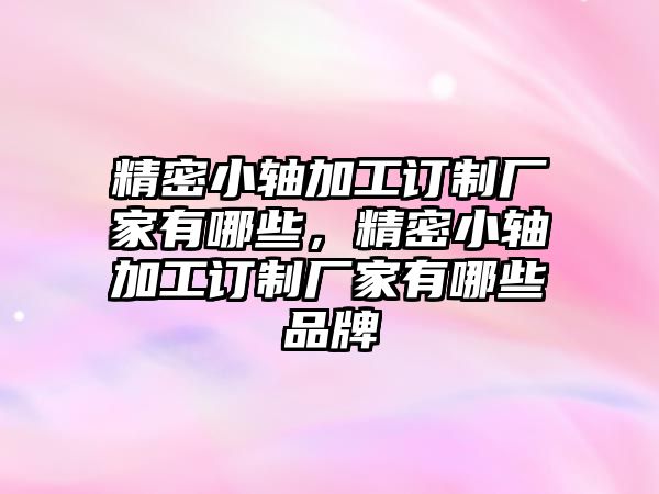 精密小軸加工訂制廠家有哪些，精密小軸加工訂制廠家有哪些品牌