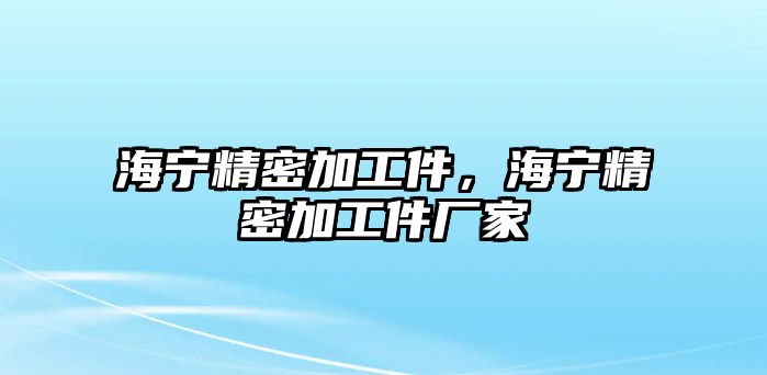 海寧精密加工件，海寧精密加工件廠家