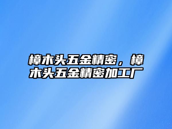 樟木頭五金精密，樟木頭五金精密加工廠